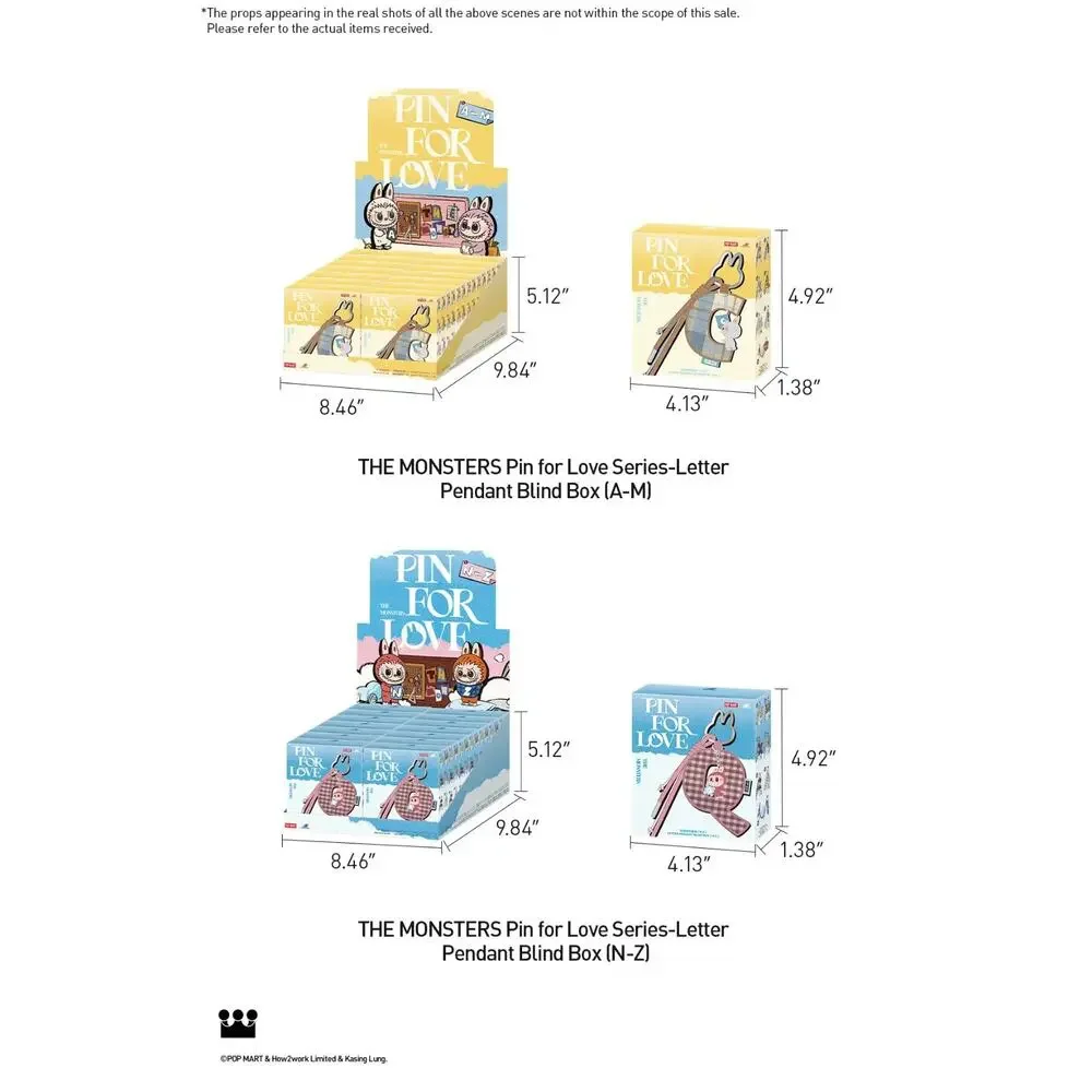 POP MART THE MONSTERS Pin for Love Series- Letter Pendant Blind Box (N-Z) - Picture 11 of 17